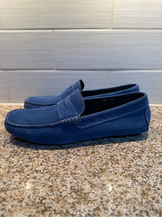 To Boot Blue Suede Penny Loafers main image 4